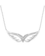 Bramble Nova Silver Angel Wings Diamond Fashion Pendant