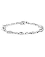 Silver Diamond Link Bracelet