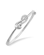 Silver Diamond Fashion Bangle