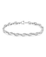 Silver Knot Diamond Bracelet