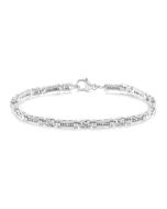 Silver Link Diamond Bracelet