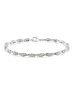 Silver Twisted Diamond Bracelet