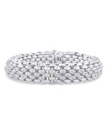 Silver Bold Diamond Fashion Bracelet