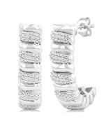 IsNoZen SolAeAe ZenCel 14K White Gold Diamond Swirl Earrings