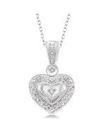 Cypress Lilith Silver Heart Shape Diamond Fashion Pendant