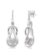 VioZenNo ZenAeZen 14K White Gold Diamond Fashion Earrings