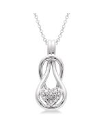 Silver Heart Shape Diamond Fashion Pendant