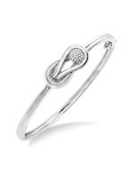 Silver Diamond Fashion Bangle