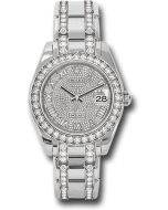*Pre-Owned* Rolex White Gold Oyster Perpetual Pearlmaster 39 Watch - Diamond Bezel - Diamond Paved Roman Dial - Diamond Bracelet