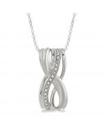 Silver Swirl Diamond Fashion Pendant
