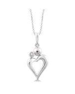 Tivoli Beryl Silver Heart Shape Diamond Fashion Pendant