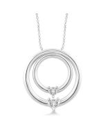 Silver Circle Diamond Pendant