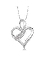 Brisa Grandeur Silver Heart Shape Diamond Fashion Pendant