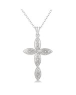 Silver Cross Diamond Fashion Pendant