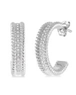 IsTh 14K White Gold Diamond Fashion Earrings