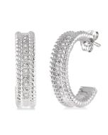 ZenCaXe 14K White Gold Diamond Fashion Earrings