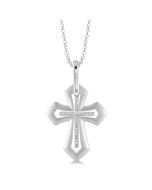 Mistral Serenade Silver Cross Diamond Fashion Pendant
