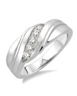 Silver Men's Diamond Ring