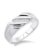 Silver Men's Diamond Ring