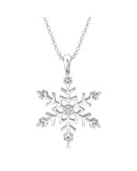 Meadow Kestrel Silver Snow Flake Diamond Fashion Pendant