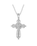 Yvette Xanthe Silver Cross Diamond Fashion Pendant