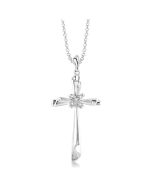 Maia Meadow Silver Cross Diamond Fashion Pendant