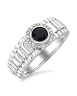 Arrilo Onyx Diamond Ring