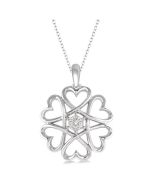 Silver Heart Shape Diamond Fashion Pendant
