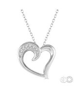 Yarrow Orchid Silver Heart Shape Diamond Fashion Pendant