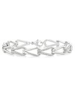 Silver Bold Knot Diamond Fashion Bracelet