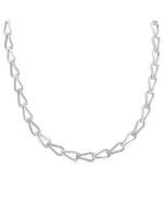 Silver Bold Knot Diamond Fashion Necklace