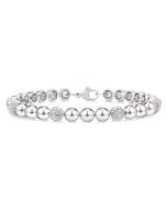 Silver Bold Bead Diamond Fashion Bracelet