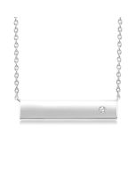 Silver Bar Diamond Fashion Pendant
