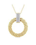 Nettle Evergreen Bold Circle Diamond Fashion Pendant