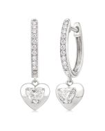 AeLinOra 14K White Gold Diamond Fashion Earrings