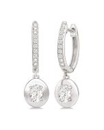 OraLysOn 14K White Gold Diamond Fashion Earrings