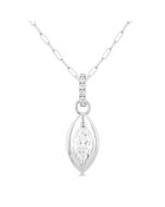 Elysian Cypress Marquise Shape Paperclip Diamond Fashion Pendant