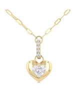 Nova Harrier Heart Shape Paperclip Diamond Fashion Pendant