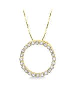 Serenade Blossom Circle Diamond Pendant