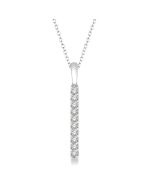 Ophelia Brisa Vertical Bar Diamond Pendant