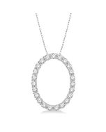 Oleander Meadow Oval Shape Diamond Pendant