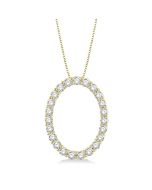 Zofia Bramble Oval Shape Diamond Pendant