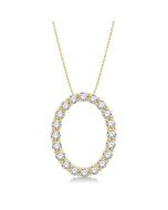 Rill Wren Oval Shape Diamond Pendant