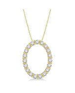Aria Zinnia Oval Shape Diamond Pendant