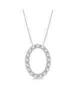 Blossom Evadne Oval Shape Diamond Pendant