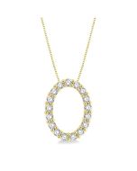 Kalliope River Oval Shape Diamond Pendant