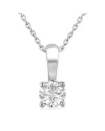 Orion Quill Round Shape Diamond Solitaire Pendant