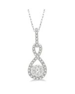 Nyx Tide Round Shape Shine Bright Diamond Infinity Pendant