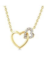 Jasper Bellona Heart Interlock Petite Diamond Fashion Pendant