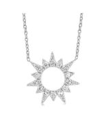 Isolde Violet Sunburst Diamond Fashion Pendant